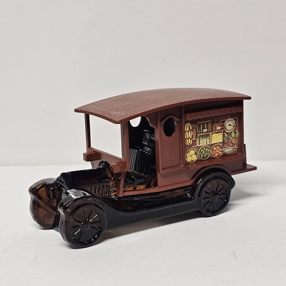 Vintage Avon Country Vendor Spicy After Shave Bottle (Empty) with Cart Topper